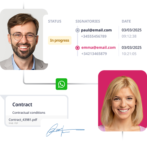 Sign documents instantly via WhatsApp Business